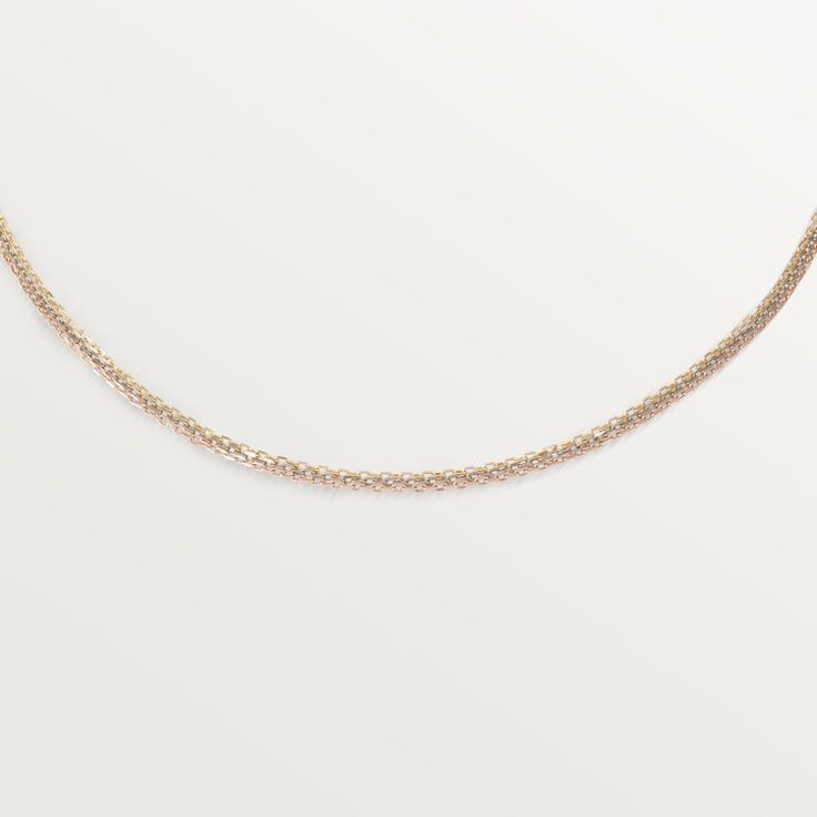 CRB7060900 - Chain necklace - White gold, yellow gold, pink gold - Cartier Cartier Chain, Necklace Cartier, Gold Office, Yellow Gold Necklace, Rose Gold Jewelry, Necklace Chain, Gold Yellow, San Valentino, 18k Rose Gold