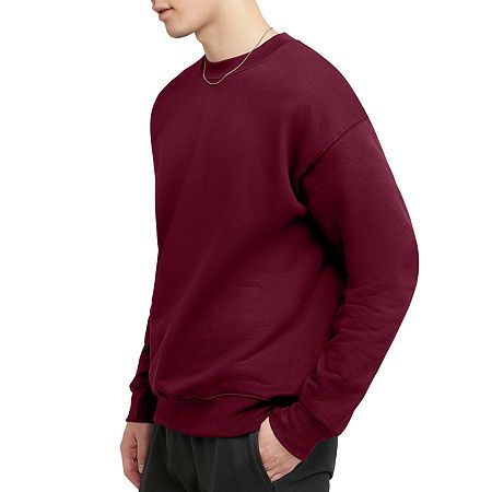 Features: Banded BottomClosure Type: Pullover HeadFit: Classic FitNeckline: Crew NeckSleeve Length: Long SleeveSleeve Style: Cuffed SleeveFiber Content: 90% Cotton, 10% PolyesterFabric Description: FleeceCare: Tumble Dry, Machine WashCountry of Origin: Imported Casual Burgundy Cotton Sweater, Red Relaxed Fit Sweater, Casual Burgundy Crew Neck Top, Burgundy Casual Crew Neck Top, Casual Burgundy Crew Neck Sweater, Oversized Burgundy Long Sleeve Top, Burgundy Cotton Crew Neck Top, Long Sleeve Sweatshirt, Mens Crew Neck