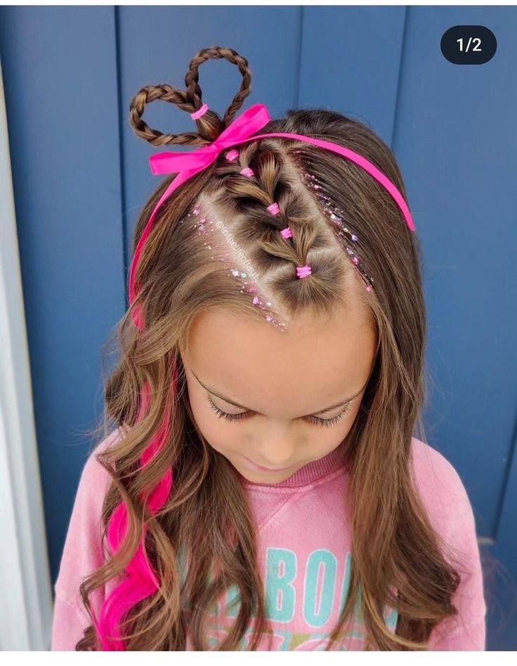 Flower Crazy Hair Day, Thanksgiving Hair For Kids, Thanksgiving Kids Hairstyles, Toddler Halloween Hairstyles Girl, Trolls Hairstyles, Girl Crazy Hair Day Ideas, Girly Hairstyles For Kids, Heart Hairstyles For Kids, Fairy Hairstyles For Kids