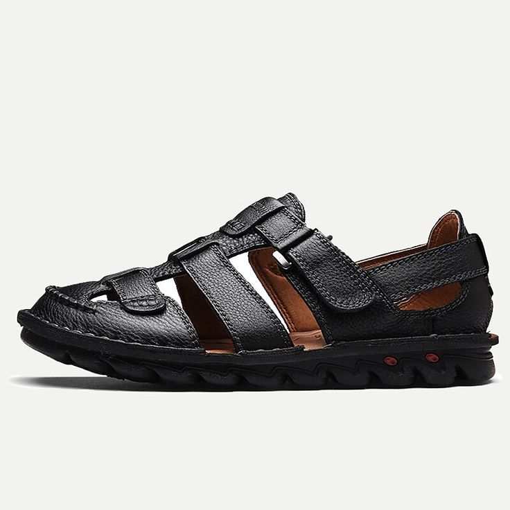 Category:Sandals; Upper Materials:Leather,Italian Full-Grain Cowhide; Lining Materials:Cowhide; Gender:Men's; Toe Shape:Open Toe; Outsole Materials:Rubber; Closure Type:Lace-up; Function:Slip Resistant,Breathable,Comfortable; Listing Date:03/08/2024; 2024 Trends:Sporty Sandals,Closed Toe Sandals,Handmade Shoes,Fishermen sandals; Foot Length:null; Foot Width:null Beach Slip-on Slingback Sandals With Leather Sole, Slip-on Open Toe Sandals With Stitched Sole, Leather Slip-on Sandals For Beach, Summer Leather Slip-on Shoes With Textured Sole, Summer Slip-on Leather Shoes With Textured Sole, Leather Sport Sandals For Outdoor Summer, Leather Sandals With Round Toe For Beach, Casual Sandals With Leather Sole For Vacation, Leather Shoes With Round Toe For Summer