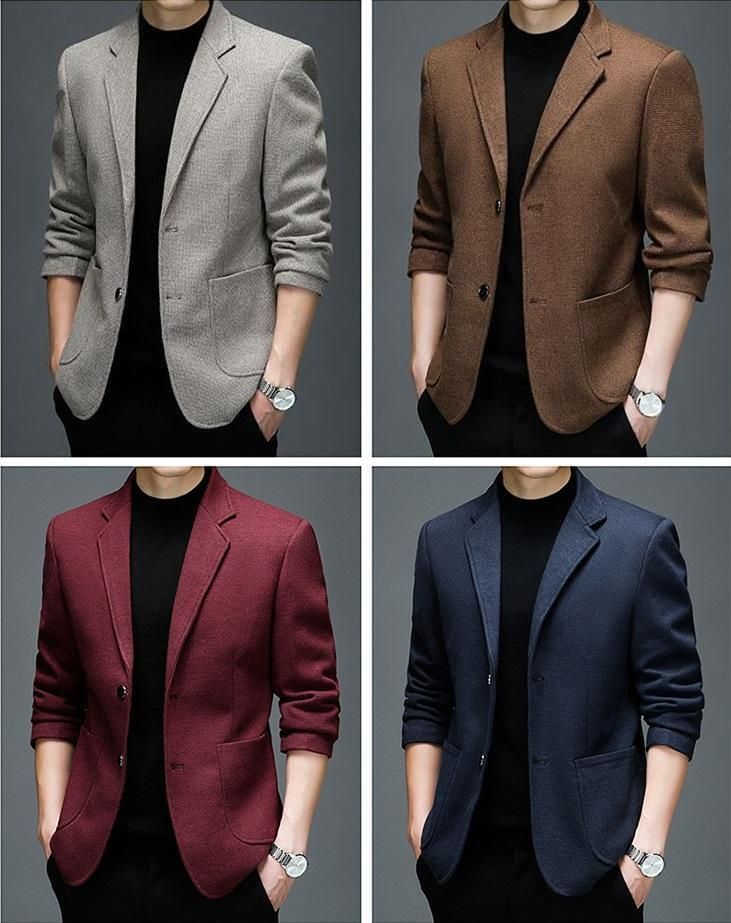 Suit With Coat Mens Fashion, Men Romantic Style, Blazer Suits Men, Casual Coats Men, Best Blazer Colour For Men, Coat And Suit Men, Mens Outfits Blazer, Balzar For Men, Suit Jackets Men