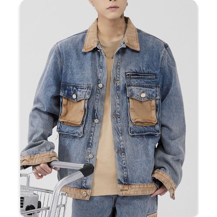 Classic Mens Denim Coats Pocket Loose Jean Jackets Color: Blue Material: Cotton Blend Asian Size: M L XL XXL M: Length 68cm 26.7in, Bust 104cm/ 40.9in L: Length 69cm 27.1in, Bust 108cm/ 42.5in XL: Length 71cm 27.9in, Bust 112cm/ 44.1in XXL: Length 72cm 28.3in, Bust 116cm/ 45.7in Payment Method:  All kinds of payments Shipping: I ship it to US with Standard Speedpak Contact with me:  Please message me i will reply to you within 6 hours Return:  Accept 30 days after delievered return without reaso Solid Denim Jacket With Pockets For Streetwear, Retro Button-up Denim Outerwear, Relaxed Fit Button-up Denim Jacket For Streetwear, Single-breasted Denim Outerwear For Streetwear, Long Denim Coat, Cheap Single-breasted Denim Outerwear, Coat Pocket, Loose Jeans, Tag Sale