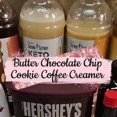 there are many bottles of chocolate chip cookie coffee creamer