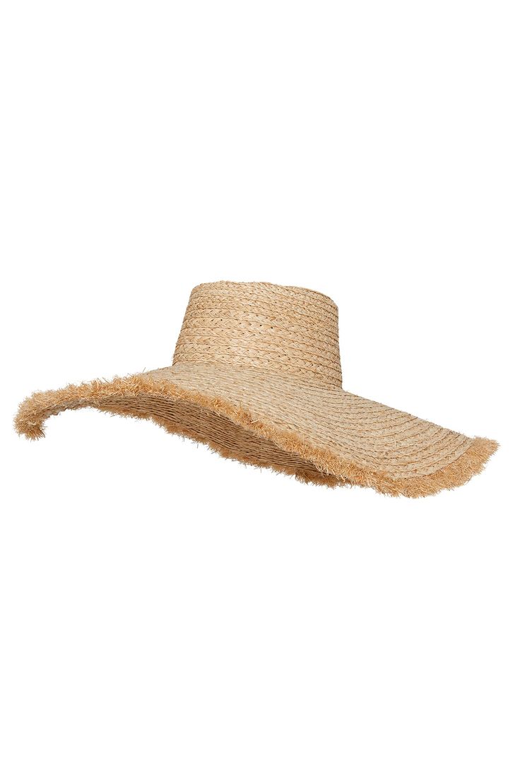 That eternal vacation look The Bondi Hat will have you always feeling like your on vacation. Made of straw, this wide-brimmed beach hat will maximize sun protection so you can make the most of your time in the sunshine. We particularly love this hat for travel because it can easily be folded into your suitcase without bending out of shape. Features:100% straw materialBrim width: 5 1/2"Fray Length: 1"Cap Shape: FlatFrayed edge Straw Beach Hats, Trip Vibe, Spain Elopement, Hat For Beach, Bachelorette Hats, Vacation Hat, Summer Hats Beach, Monday Swimwear, Straw Hat Beach