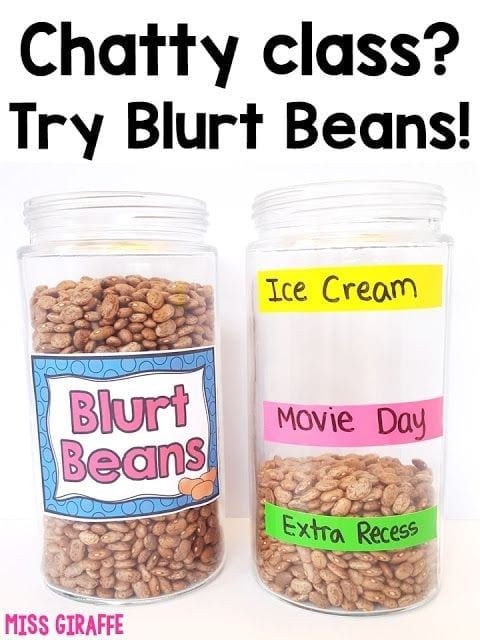 two jars filled with different types of food and the words, what's your class? try blurr beans