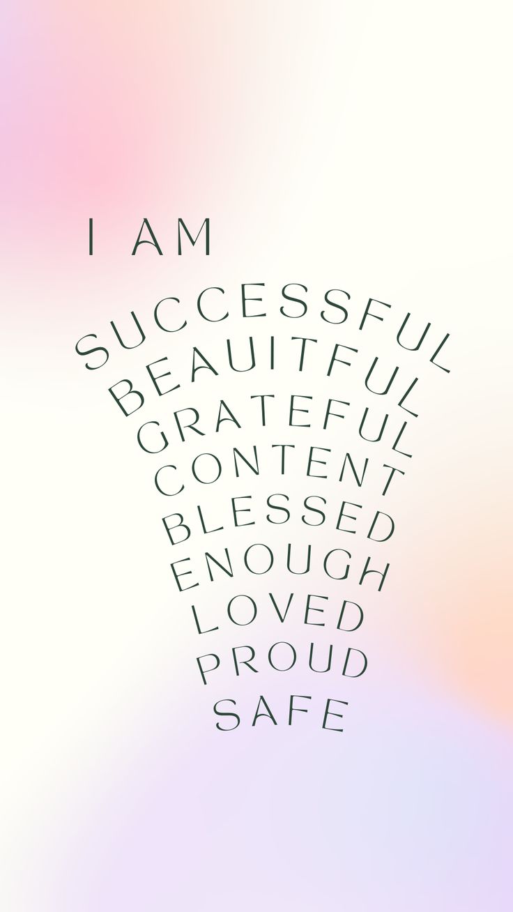 the words i am successful are written in black on a white and pink blurred background