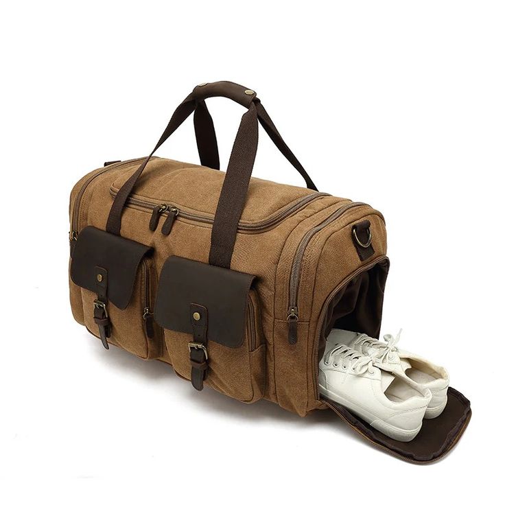 Canvas Duffel Bag Overnight Carry on Bags with Shoe Compartment Large Capacity Multifunctional Backpack Luggage, Multifunctional Large Capacity Backpack Luggage, Multifunctional Satchel Bag For Travel, Multifunctional Shoulder Bag For Travel, Multifunctional Travel Shoulder Bag, Multifunctional Shoulder Travel Bag, Large Capacity Backpack Luggage For Trips, Large Capacity Travel Backpack Luggage, Large Capacity Multifunctional Bag For Weekend Trips