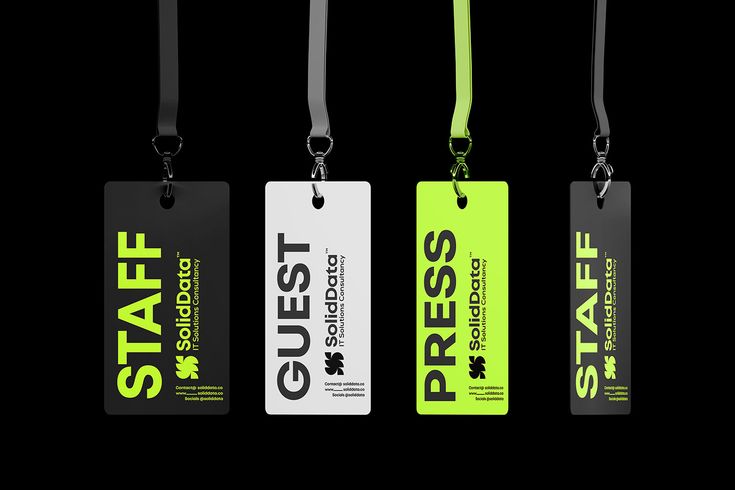 three tags with lanyards attached to each one that says, stay safe and press fast