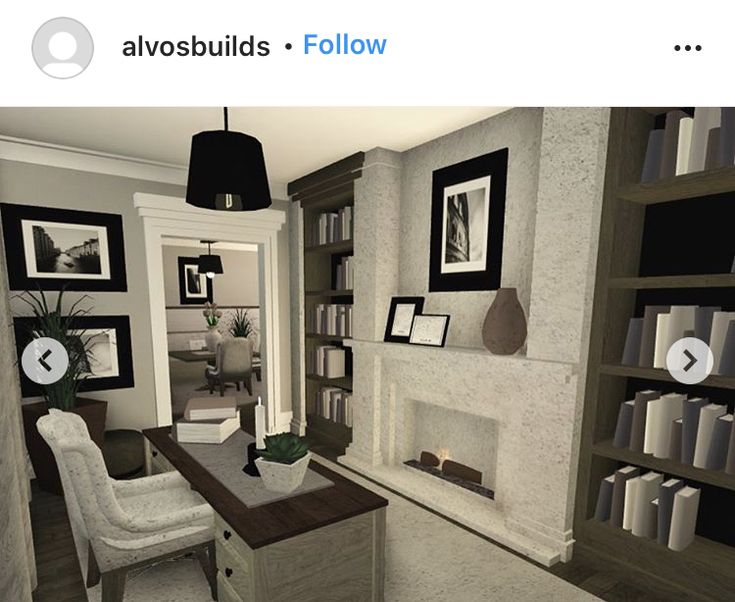 Blox Burg House Ideas Interior, Things To Build In Bloxburg Other Than A House, Mansion Living Room Bloxburg, Modern House Design Interior Bloxburg, Bloxburg Small Office Ideas, Bloxburg Room Ideas Office, Bloxburg House Black And White, Bloxburg Modern Floor Plan, Realistic Interior Bloxburg