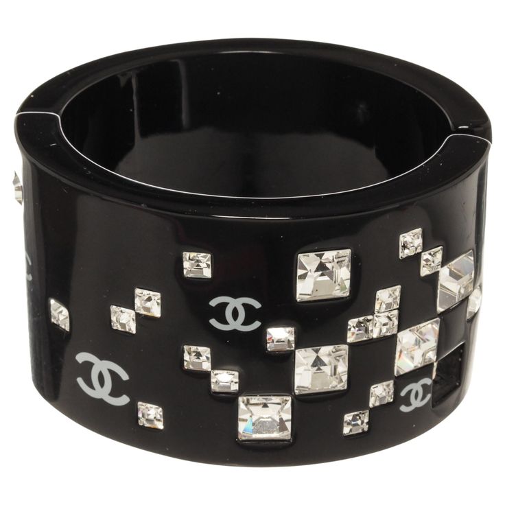 Chanel Bangle, Chanel Bracelet, Bangles Making, Jewelry Lookbook, Chanel Black, Clueless, Made In, Made In France, Bangle Bracelets