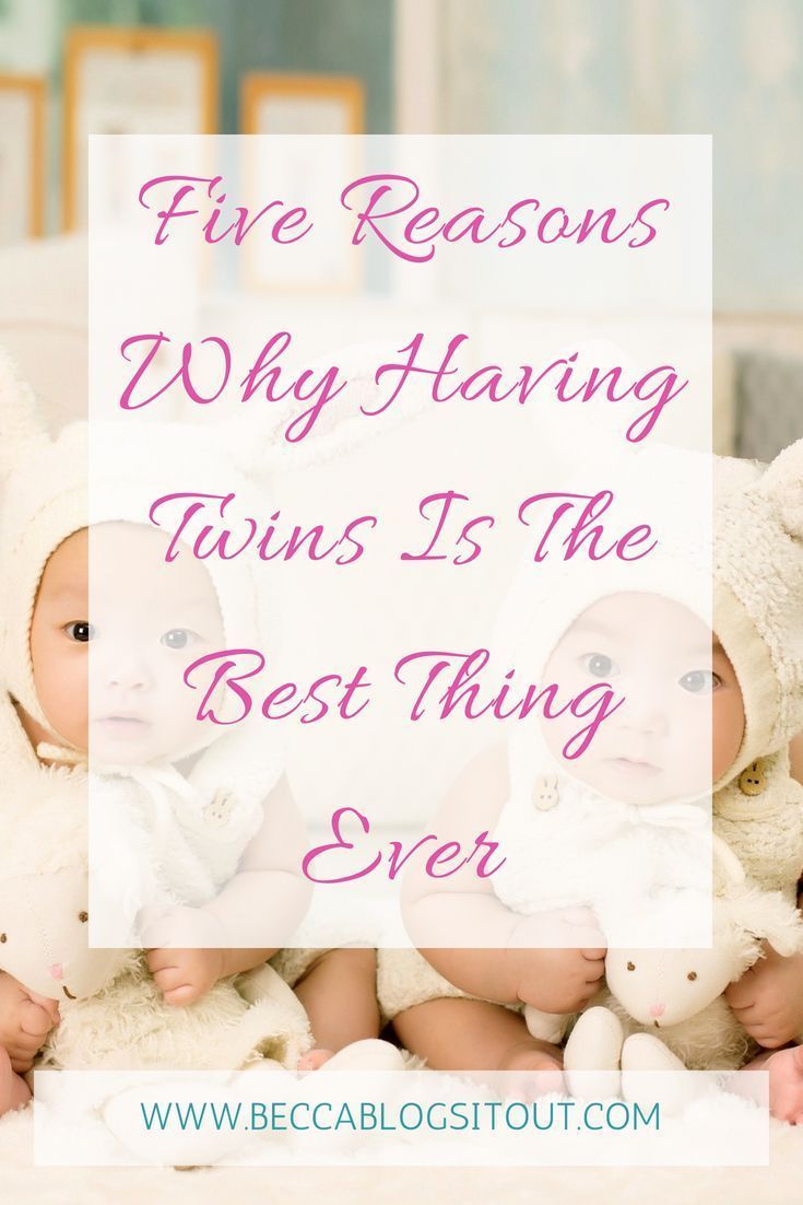 two babies sitting next to each other with the words five reasons why having twins is the best thing ever