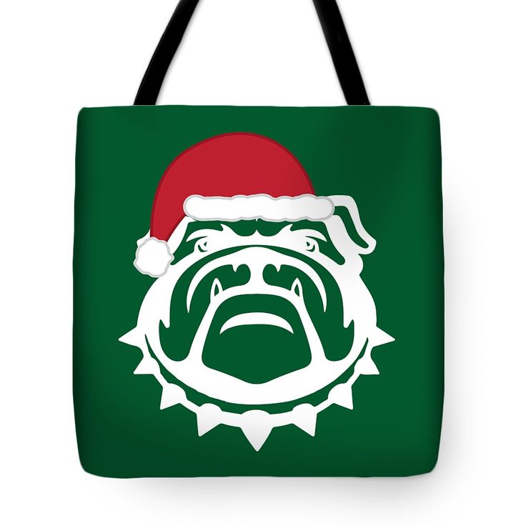 Christmas Bulldog Tote Bag by College Mascot Designs College Mascot, Mascot Design, Art Products, Wood Print, All Art, Fine Art America, Bulldog, Throw Pillows, Tote Bag