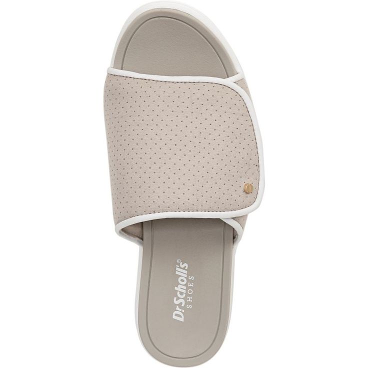 Women's slide sandals that are cool on every coast. Get in a vacay state of mind anywhere with these Dr. Scholl's Time Off Set sporty slides, inspired by TikTok’s fave travel sneaks.Click this FOOTWEAR GUIDE to find the perfect fit and more! Women's slide sandals that are cool on every coast. Get in a vacay state of mind anywhere with these Dr. Scholl's Time Off Set sporty slides, inspired by TikTok’s fave travel sneaks. Click this FOOTWEAR GUIDE to find the perfect fit and more! FEATURES Slide sandals with a grippy wedge heel Faux leather upper or microfiber partially made from recycled plastic bottles Linings made from low-chemical faux leather Slip on fit for easy on/off Anti-microbial, anti-odor Insole Technology with cushioning, comfort, & arch support Insoles partially crafted with 1 Womens Slides Sandals, Dr. Scholl's, Womens Slides, State Of Mind, Leather Slip Ons, Arch Support, Recycled Plastic, Plastic Bottles, Slide Sandals