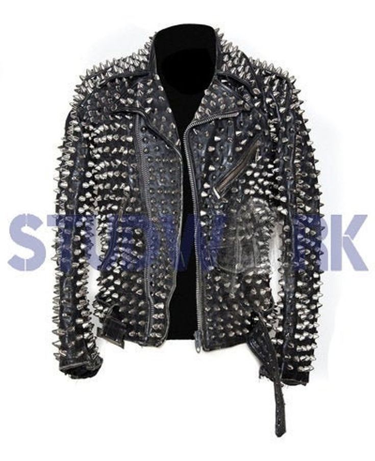 #Studded #Fashion_Jacket #Punk #Men #Genuine_Leather #Silver #Heavy #Metal #Spiked #Studwork #Biker #Slim #Fit #Jacket #Silver_Studs #Biker_Jacket #Spiked Unique Leather Jacket, Jaket Motor, Punk Man, Biker Babe, Studded Leather Jacket, Zipper Fashion, Stud Fashion, Metal Spikes, Black Punks