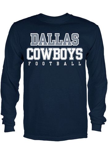 It is the perfect time to stock up on all your favorite Officially Licensed Dallas Cowboys gear such as Cowboys shirts and gameday accessories. If you are lucky enough to get the opportunity to have your favorite tee or accessory signed, you'll want to be ready for a backup! Shop for everything you need at your local Cowboys store and build the ultimate fan cave this year!Get ready to take Sundays by storm this fall with official and exclusive Cowboys styles from Rally House. Ride into AT&T Stad Blue Graphic Print T-shirt For Football Season, Blue Team Spirit T-shirt For Game Day, Long Sleeve T-shirt With Team Name For Fans, Blue College T-shirt For Football Season, Long Sleeve T-shirt For Baseball Game Day, Long Sleeve Sports T-shirt With Team Logo, Long Sleeve T-shirt With Team Logo For Fan Gear, Long Sleeve T-shirt With Logo Print For Game Day, Long Sleeve Graphic Print T-shirt For Sports Fans