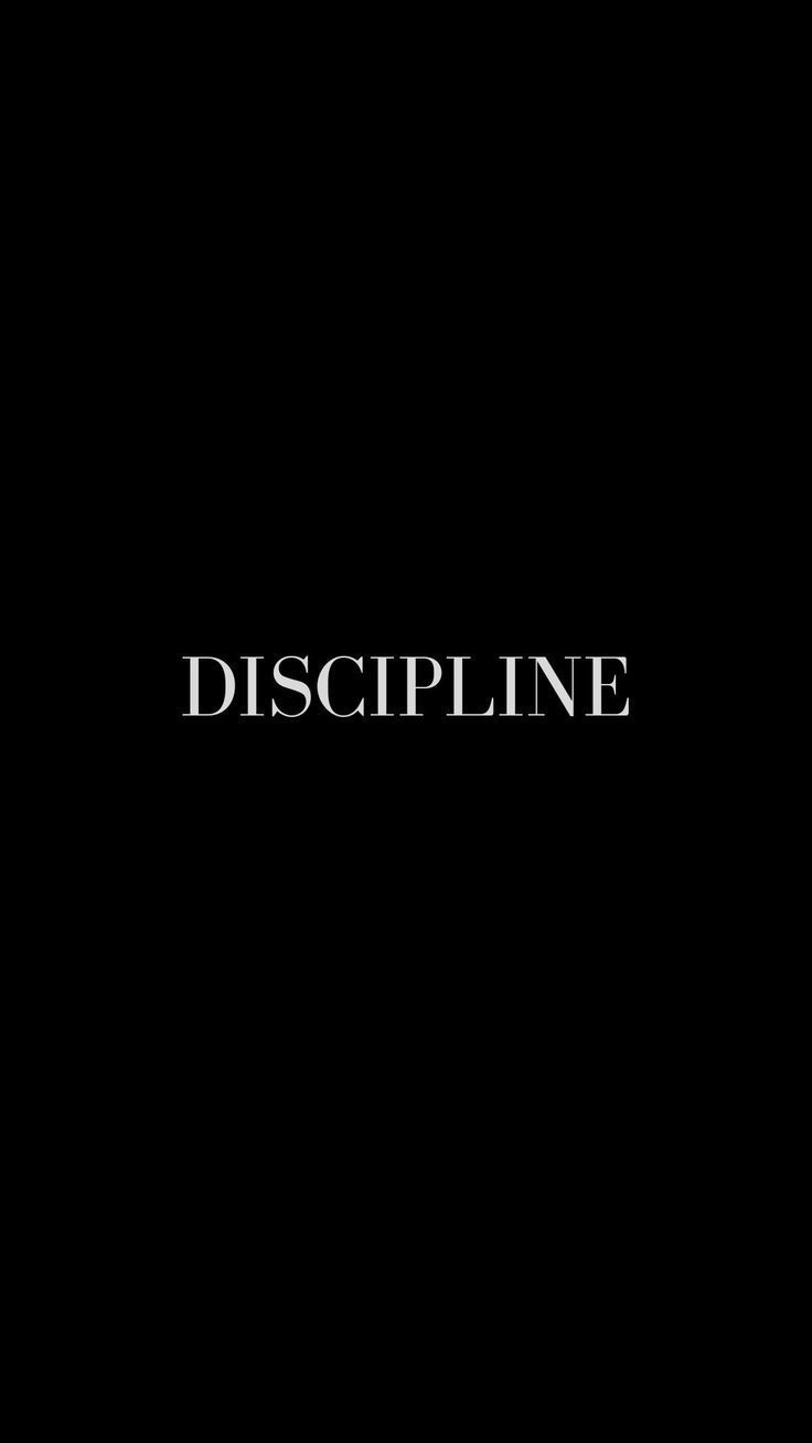 a black background with the word discipline written in white