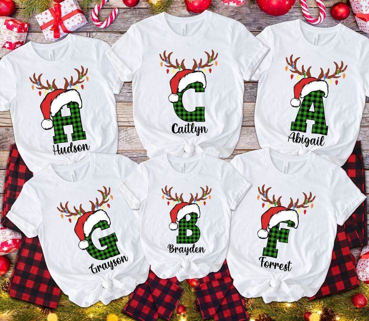 Personalized Christmas Shirt, Monogram Christmas Shirt, Christmas Name Shirt, Christmas Shirt Family, Family Christmas Shirt 2024. ✅ Please read description and check photos for more information! ⭐ How to place an order:  1) Select the size and color. 2) Select the quantity of shirts. 4) Add to Cart 👉 Shipping: 1-3 days. ✅ If you have any problem with your order, please contact me. I'm happy to help.  🌸 Care Instruction: Please wash inside out with warm water and don't put dryer, do not iron d Christmas Shirt Designs Vinyl, Family Christmas Sweatshirts, Christmas Monogram Shirt, Personalized Christmas Shirts, Family Matching Christmas, Matching Christmas Shirts, Christmas Names, Christmas Matching, Christmas Monogram