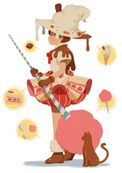 an illustration of a woman dressed up as a cat and dog with food all over her body