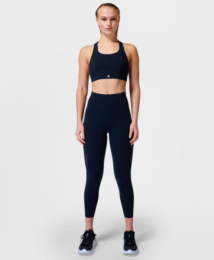 Our bestselling Power Bra with a new and improved fit. Stretchy, sweat-wicking and quick-drying. Flattering new scoop neck and looped back with an adjustable T-bar strap. Medium-impact design engineered for comfort and support with removable pads. Contour infinity seamlines match the detail on the Power UltraSculpt High-Waisted Leggings. For the best fit, we recommend sizing down. Model wears size S and is 178cm/5'10" tall. Style Code: SB8993Colour: Black Breathable High Stretch Functional Activewear, Functional High Stretch Breathable Activewear, Functional Breathable High Stretch Activewear, Functional High-stretch Breathable Activewear, Moisture-wicking 4-way Stretch Sports Activewear, Breathable Supportive Activewear With 4-way Stretch, Supportive Breathable 4-way Stretch Activewear, Supportive Breathable Activewear With 4-way Stretch, Versatile Compression Activewear For Sports