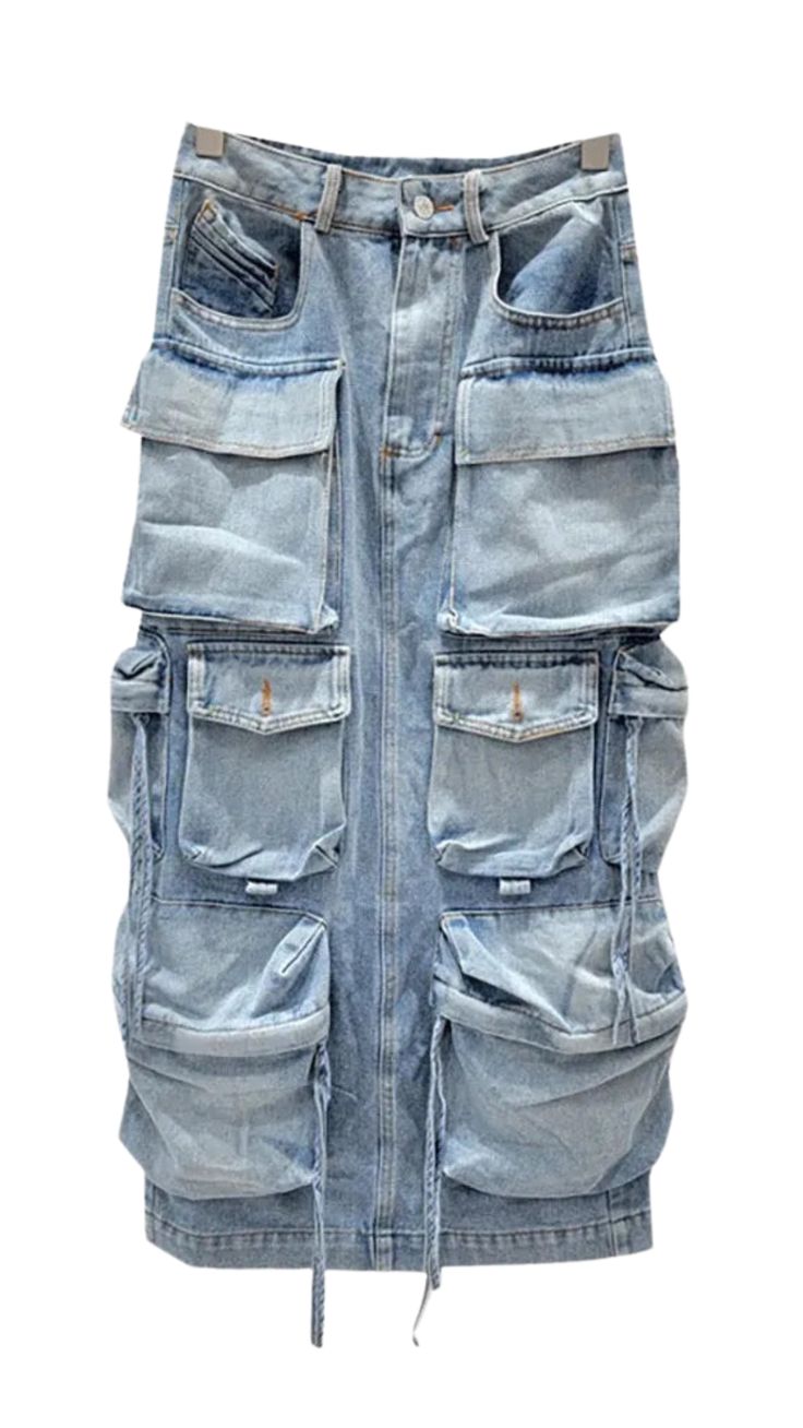 Brand Name: DEAT Material: COTTON, POLYESTER Elasticity: Non-Stretch Skirts With Pockets, Polyester Material, Brand Names, Denim Skirt, Composition, Skirt, Fabric, Blue