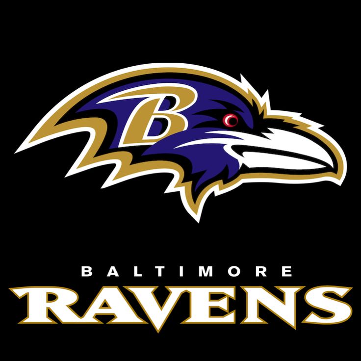 baltimore ravens logo on a black background