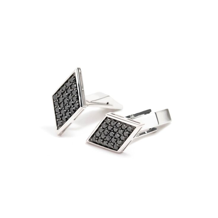 Cufflinks are an integral element of every black-tie dress code. These little accessories are used to secure the cuffs of dress shirts and serve as a statement-making extension of your overall ensemble. If you’re searching for high-quality and well-crafted luxury cuff links, VIYA has got your back. We bring you the classic diamond-encrusted cufflinks that can become the perfect addition to your formalwear repertoire. Our black diamond cufflinks can be worn in multiple ways. The visually impactfu Luxury Cufflinks For Formal Occasions, Classic Diamond Cufflinks With Polished Finish, Luxury Formal Cufflinks, Formal Diamond Cufflinks With Polished Finish, Diamond Cufflinks With Polished Finish For Formal Events, Elegant Formal Clip-on Cufflinks, Black Luxury Cufflinks For Formal Occasions, Black Luxury Cufflinks For Formal Wear, Luxury Black Cufflinks For Formal Occasions