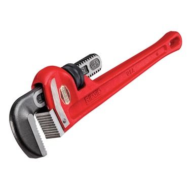 a red and black tool on a white background