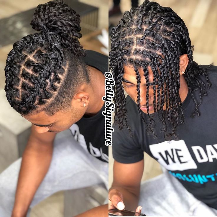 ✂️ B E T T Y S I G N A T U R E on Instagram: “WHEN YOU HAIR SO SOFT AND SHINY🚨🚨🚨 . . . . #naturalhairstyles #hairsalon#hairstylist#hairstyles#nappyhair#twistout #longhair #mentwist…” Bun Men, Twist Hair Men, Box Braids Men, Mens Twists Hairstyles, Hair Twists Black, Dread Hairstyles For Men, Natural Hair Men, Braid Styles For Men, Boy Braids Hairstyles