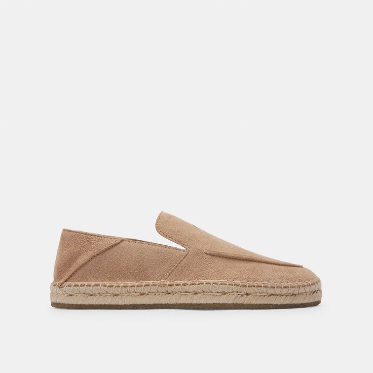 A classic warm weather silhouette our Reilly espadrille is crafted of velvety soft suede detailed with our tonal Signature. The lightweight design is finished with braided jute and a comfortable crepe outsole. Suede Espadrilles With Woven Sole And Closed Toe, Suede Espadrilles With Stitched Sole For Beach, Suede Closed Toe Espadrilles With Rubber Sole, Leather Espadrilles With Woven Sole For Everyday, Closed Toe Suede Espadrilles With Leather Sole, Leather Espadrilles With Rubber Sole For Everyday, Brown Suede Espadrilles For The Beach, Casual Closed Toe Espadrilles With Stitched Sole, Natural Casual Espadrilles With Leather Sole