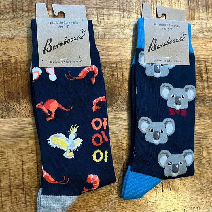 Mens Koala Socks Regular Size - 7-11 Material - 80% Bamboo, 15% Polyester, 5% Elastane Bamboozld Socks Are Designed For People Who Want To Express Their Personality With The World Made From Sustainably Sourced Bamboo, Bamboozld Socks Provide The Ultimate Comfort Luxuriously Soft And Breathable This Anti-Bacterial Fibre Not Only Prevents Odour But Provides Moisture-Wicking And Anti-Bacterial Properties Keeping Your Feet Fresh, Dry And Comfortable All Day. Ecofriendly, Sustainable, Hypoallergenic Koala Socks, 7 11, Casual Socks, Melbourne Australia, Koala, Moisture Wicking, Bamboo, Size 7, Socks