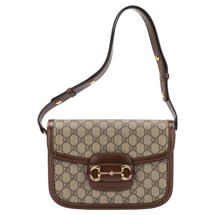 GUCCI Horsebit 1955 Shoulder Bag. The bag is new and comes with an adjustable shoulder strap which measures 9 inches. The item comes also with the booklet and original dustcover. Store price $2890. Structured Shoulder, Gucci Horsebit, Gucci Shoulder Bag, Dakota Johnson, Fashion Handbags, Shoulder Bags, Shoulder Strap, Gucci, Shoulder Bag