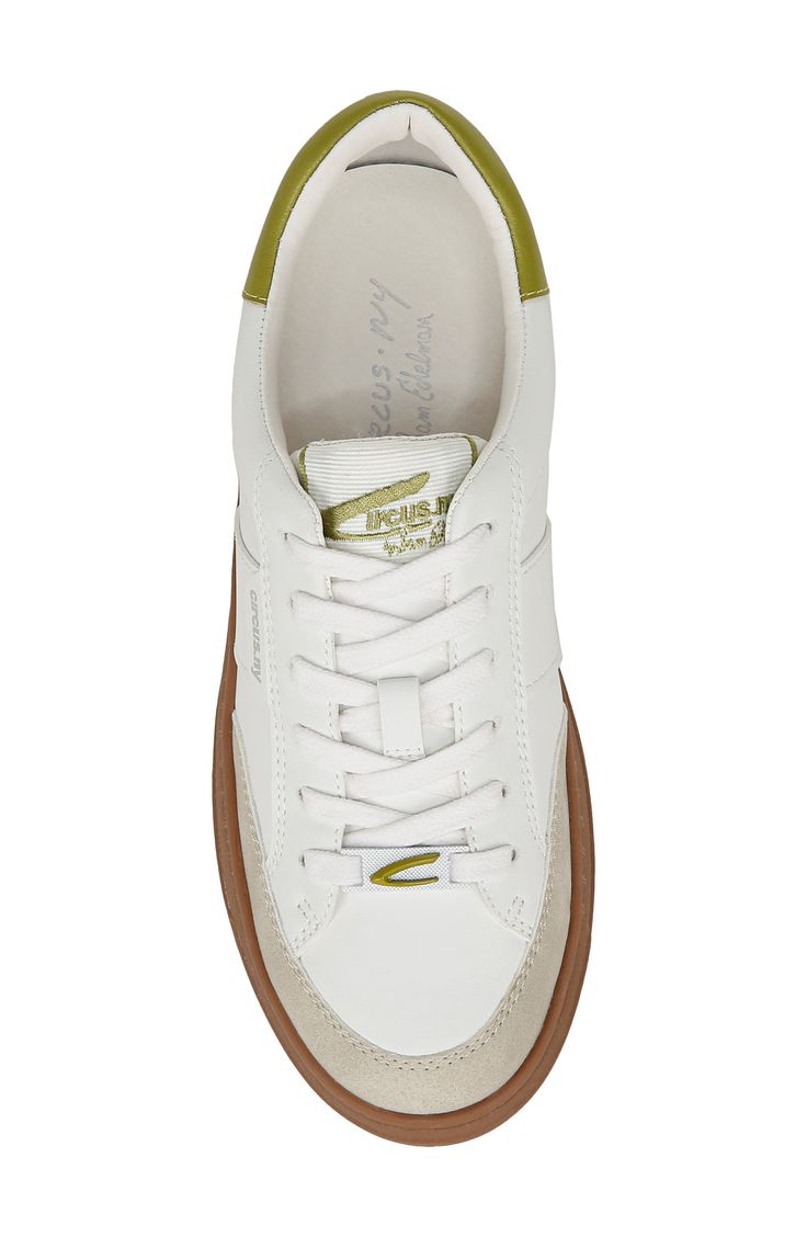 Bring sporty style to casual ensembles with this classic sneaker. 1" platform Lace-up style Leather and synthetic upper/synthetic lining and sole Imported Casual Platform Sneakers With Gum Sole For Sports, Casual Green Platform Sneakers With Contrast Sole, Green Sporty Sneakers For Everyday, Casual Platform Sneakers With Contrast Sole For Everyday, Casual Everyday Platform Sneakers With Contrast Sole, Casual Platform Sneakers With Gum Sole, Low-top Synthetic Platform Sneakers With Gum Sole, Sports Synthetic Platform Sneakers With Gum Sole, White Cactus