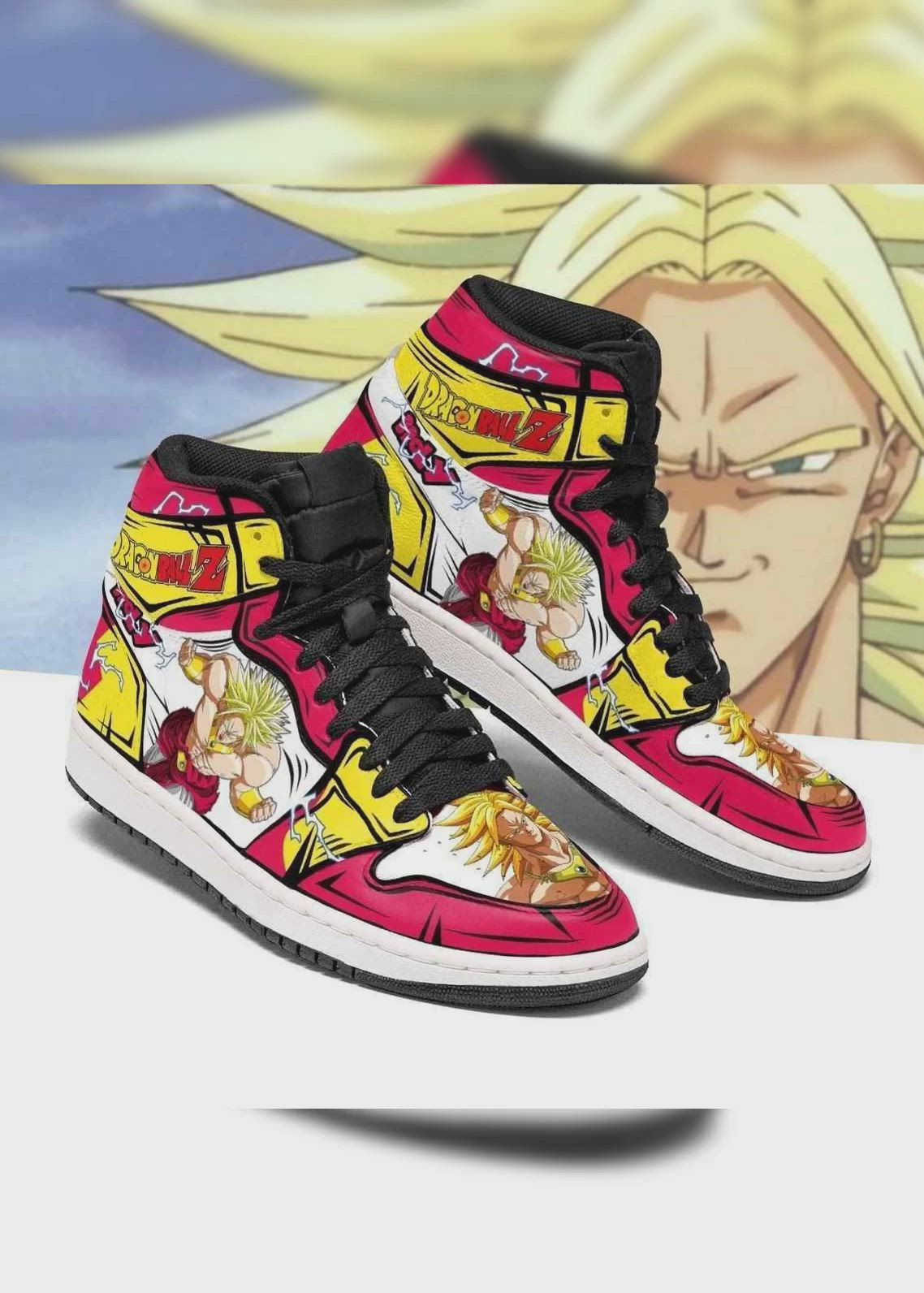 Get your order. Broly Dragon Ball Z Anime Sneakers Air Jordan Shoes Sport. #Dragon #air jordan #dragon ball #Anime #Shoes