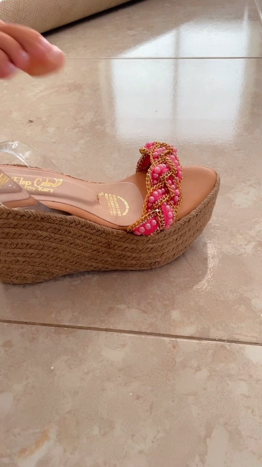 This contains: Wedge Espadrille Sandals, elegant sandals for summer, high sandals with rhinestones, jute sandals, comfortable shoes, trending platforms