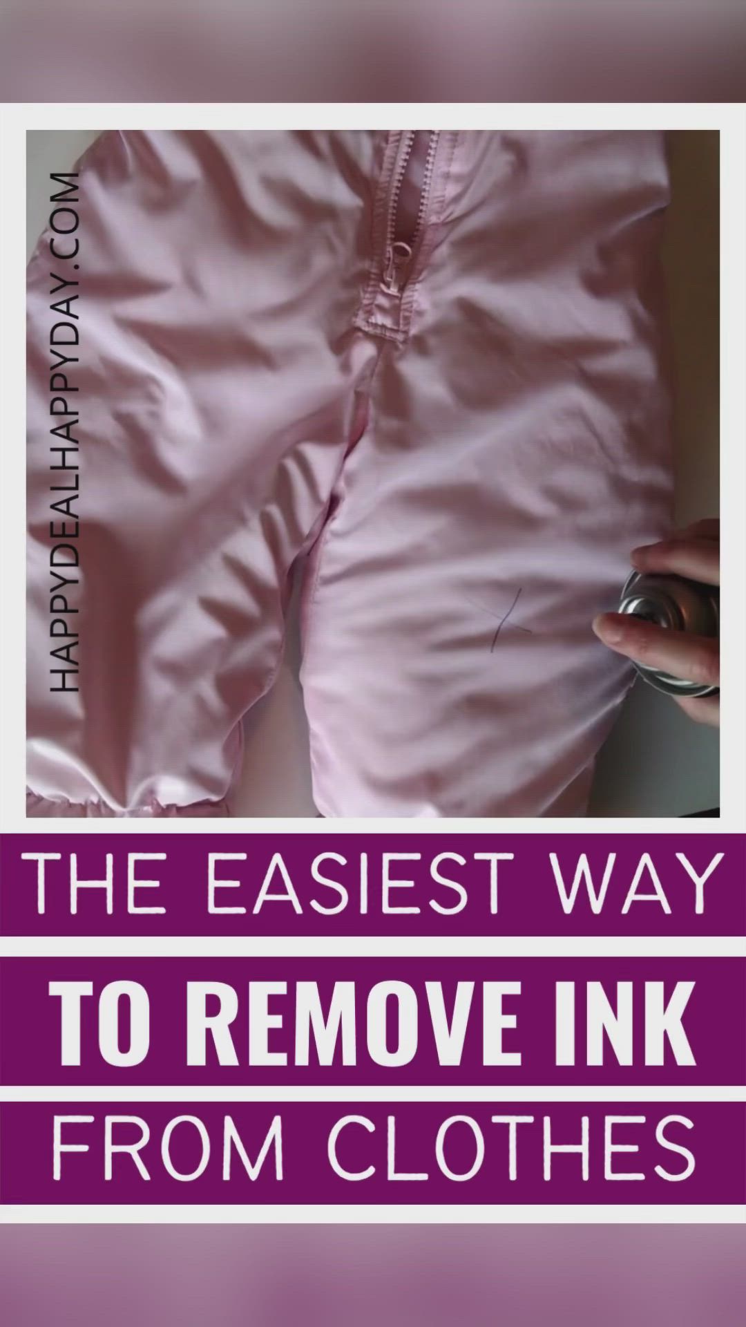 This may contain: the easy way to remove ink from clothes