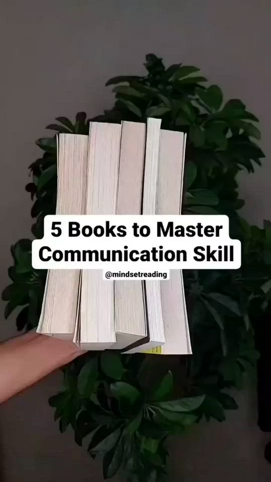 This may contain: five books to master communication skill