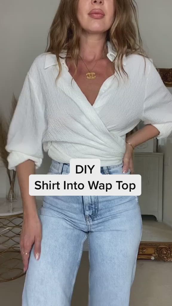 This contains an image of: Shirt into Wap Top Girl Hack