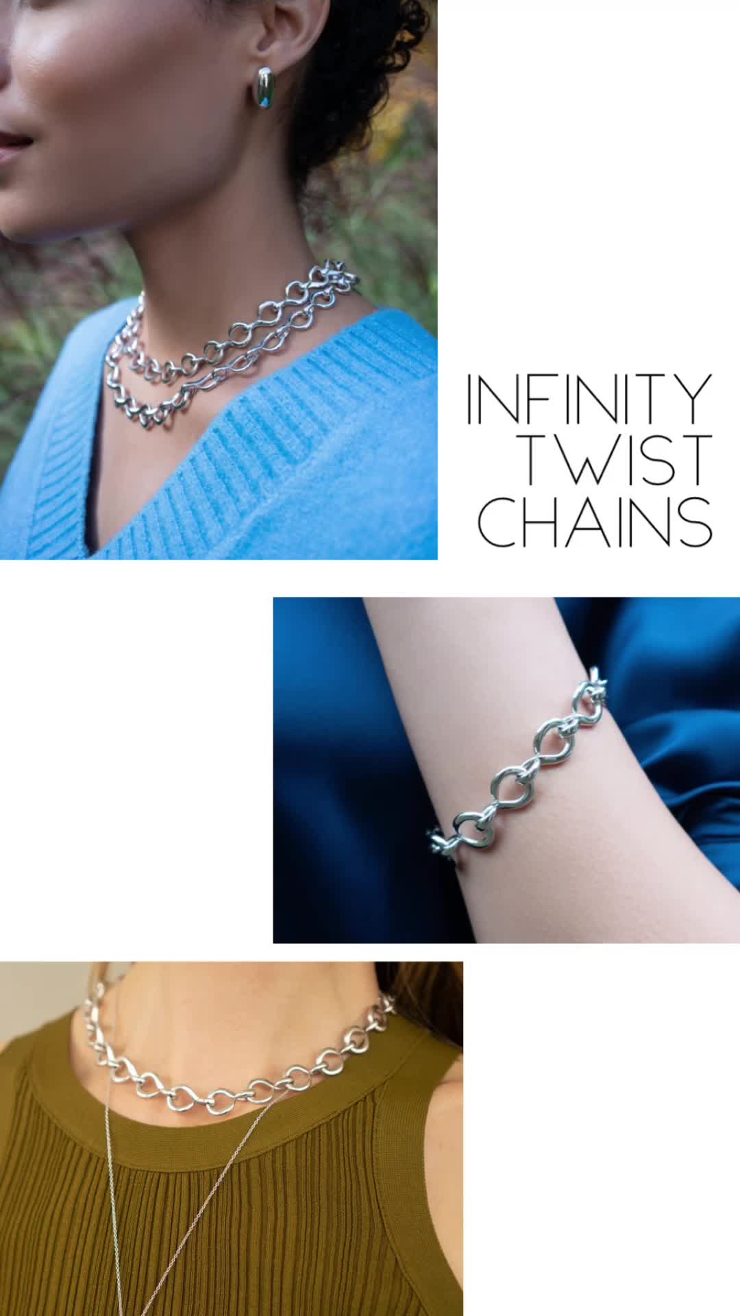 Sterling silver chains from the INFINITE & BOUNDLESS Collection