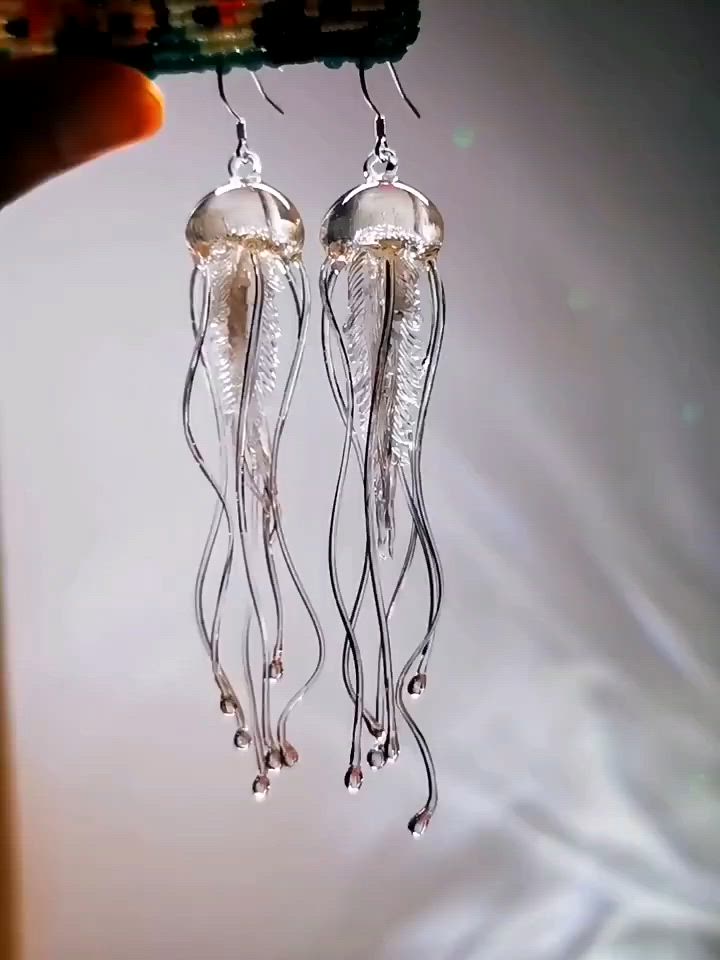 Handmade Jellyfish Tassel Earrings Collection