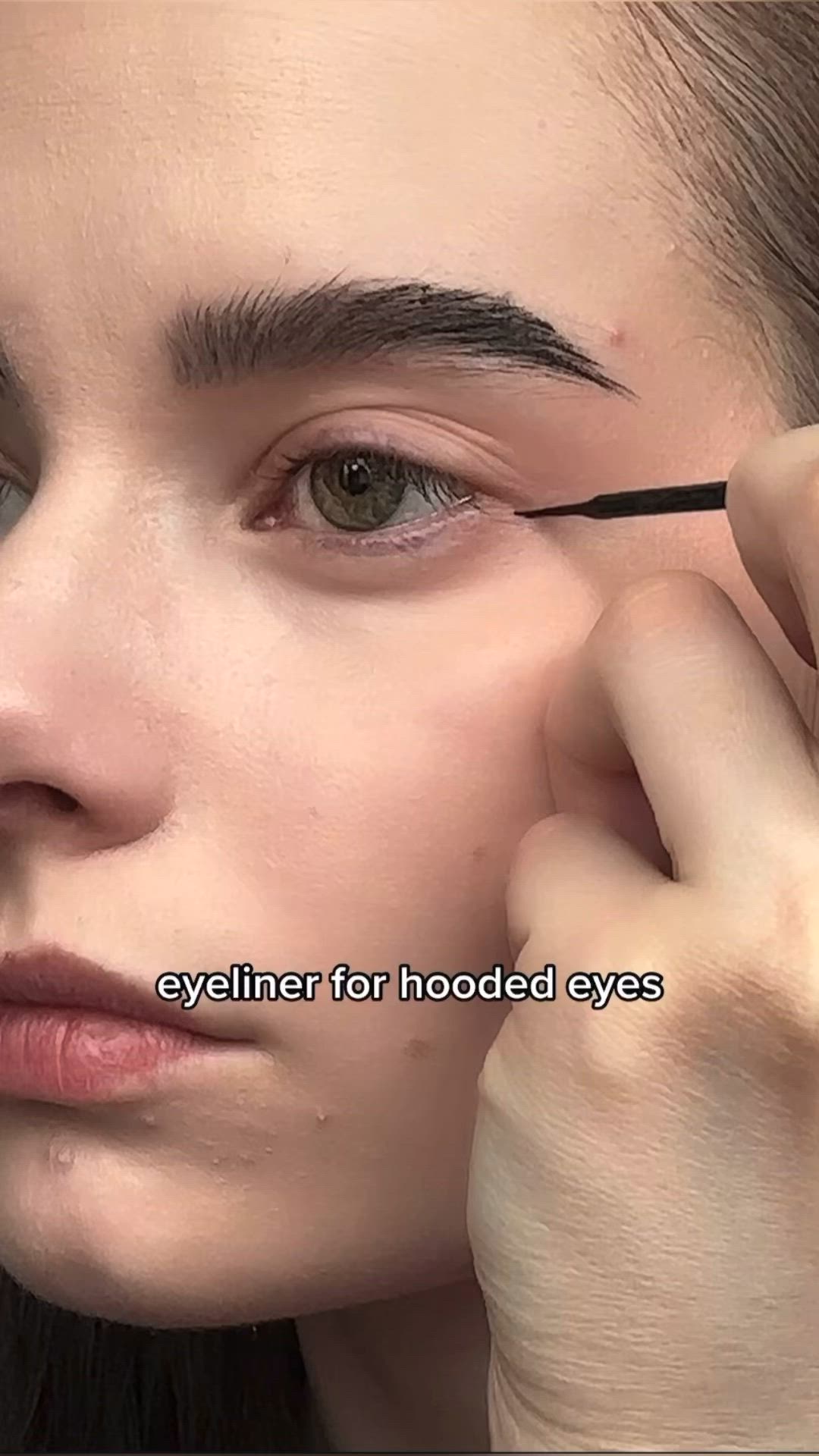 This contains an image of: Eyeliner for hooded eyes