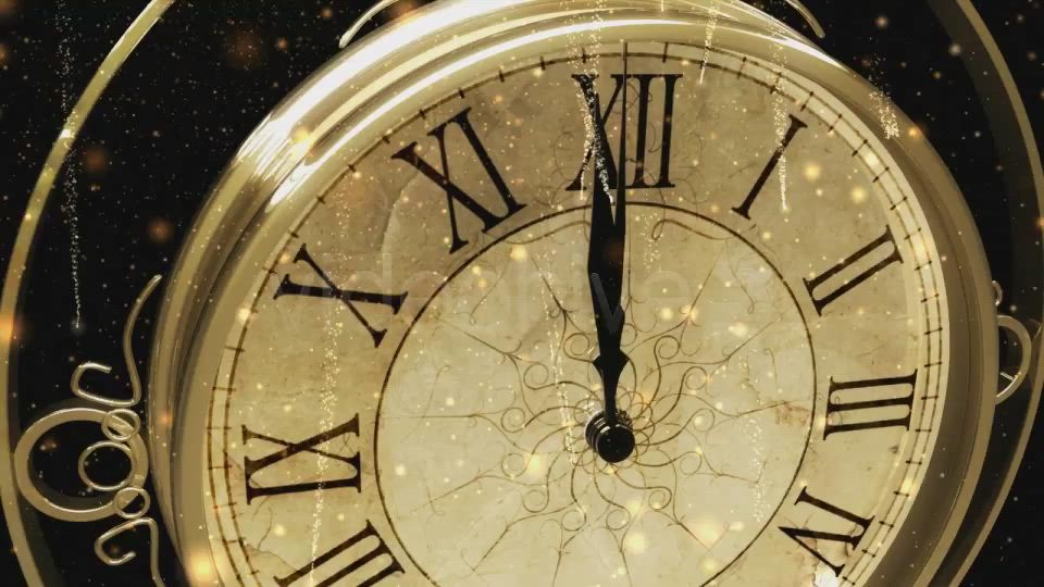 This may contain: an old clock with roman numerals on it's face in the dark