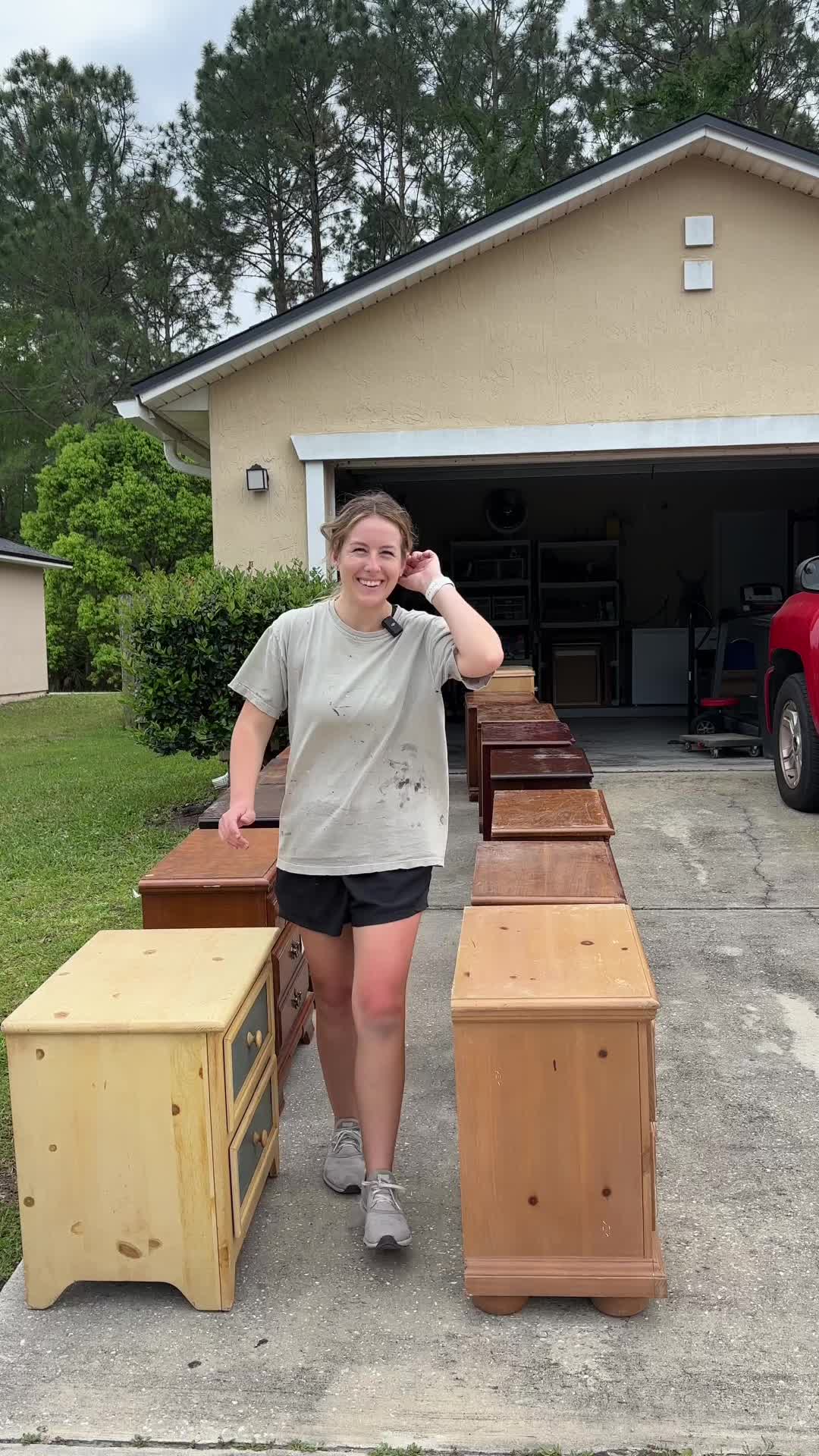 This contains: Liquid Wood Nightstand Makeover with Retique It