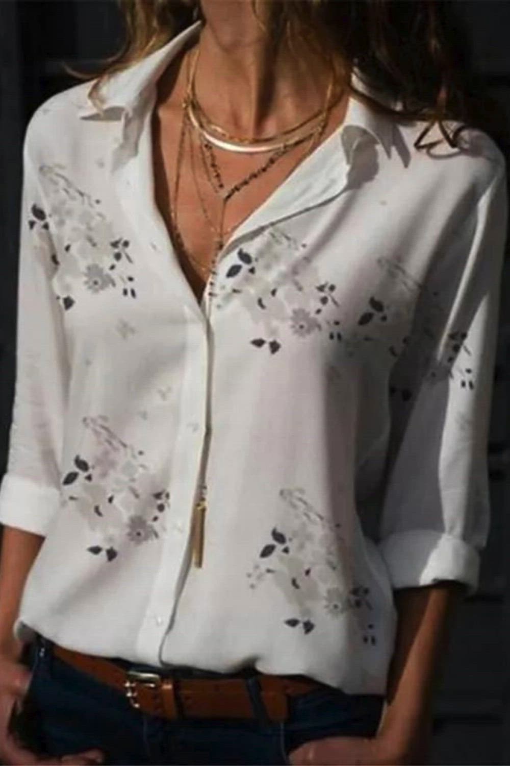 Unleash your wild side with our Women's Leopard Flower Long Sleeve Printed Shirt. This shirt effortlessly combines the fierce allure of leopard print with the delicate beauty of floral patterns. The long sleeves add an element of sophistication, making it suitable for various occasions. Crafted for comfort and style, this shirt is perfect for those who love to make a bold fashion statement while embracing a touch of elegance.