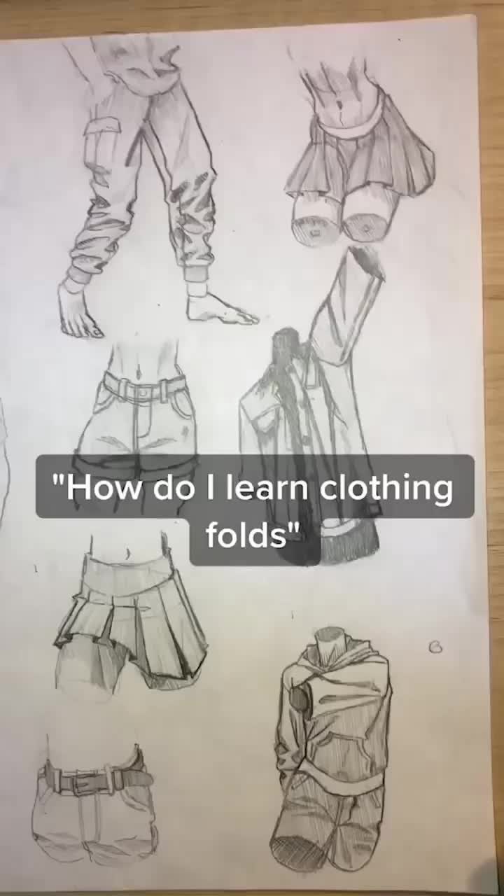 This may contain: an image of how do i learn clothing folds?