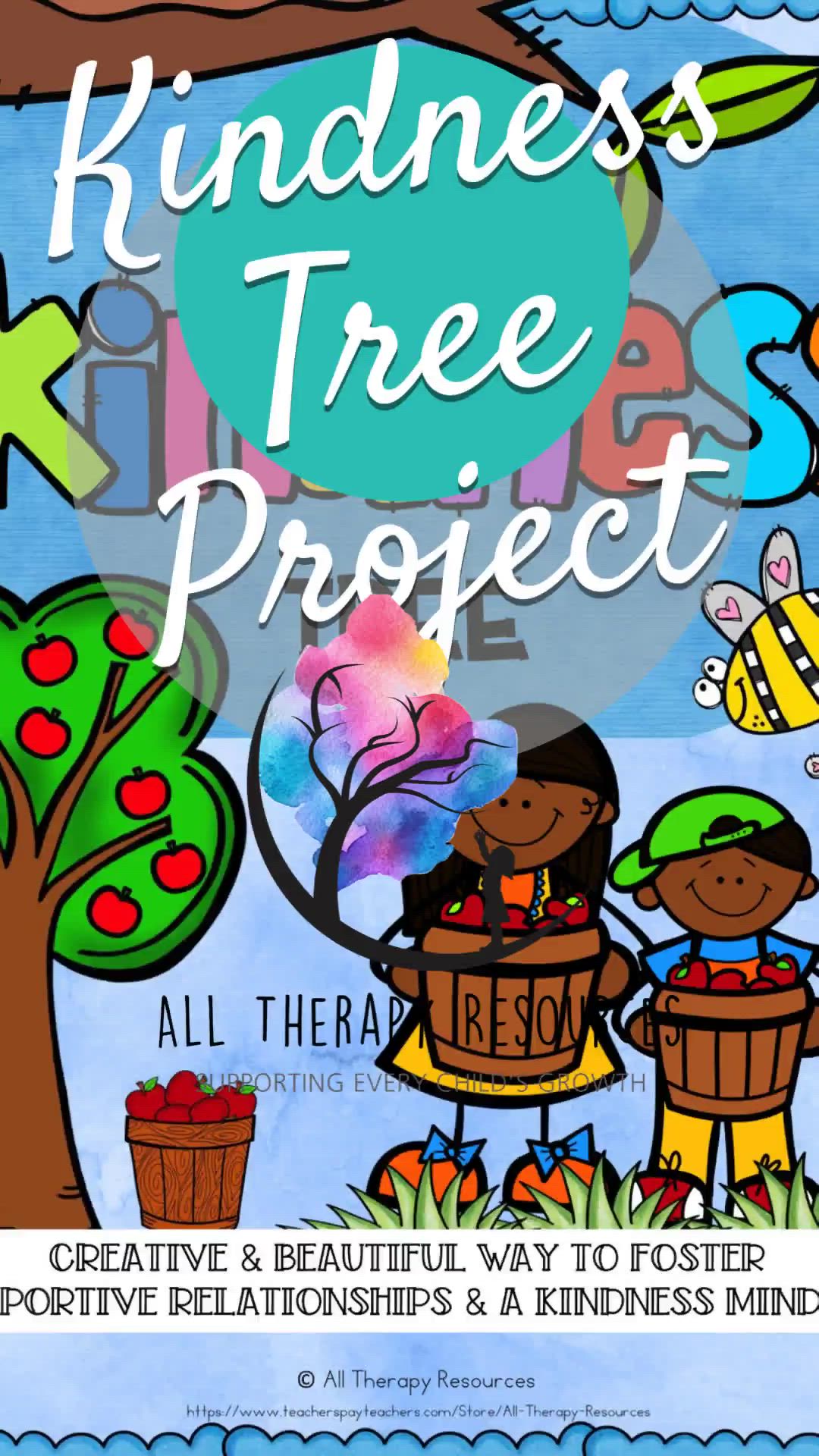 This may contain: a poster with the words kindness tree project