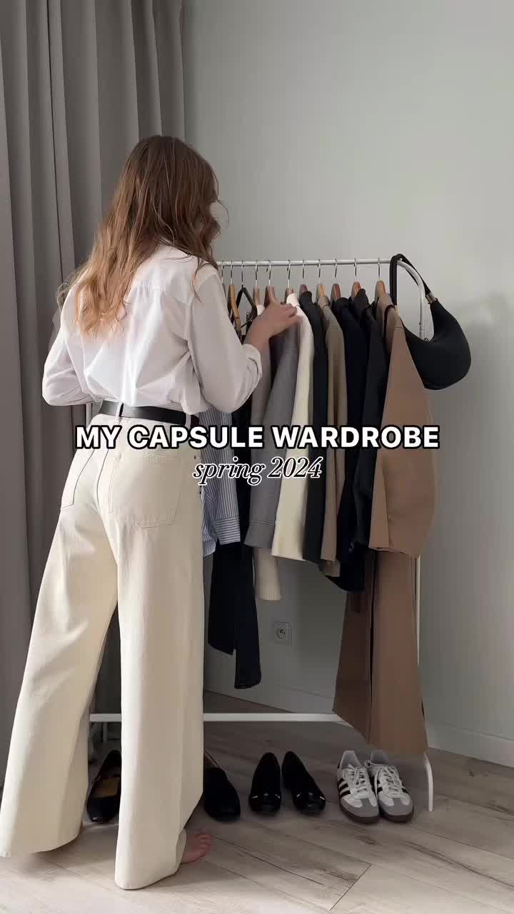 This contains: Daily Style Inspiration : Capsule Wardrobe