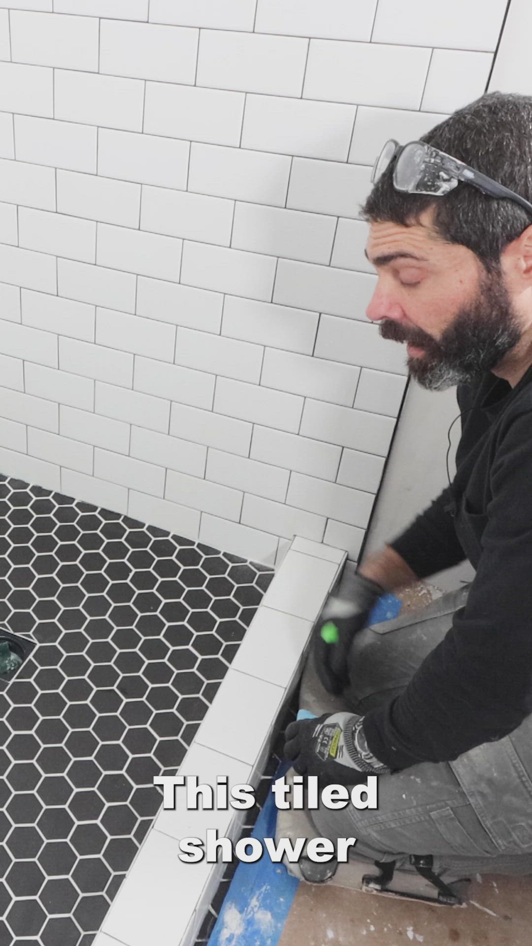 This contains: How to install tile shower floors from start to finish...if you're building a curbed shower and need step-by-step help, enroll in our Beginner Curbed Shower Remodeling course by February 28th, 2022 at  https://homerepairtutor.com/