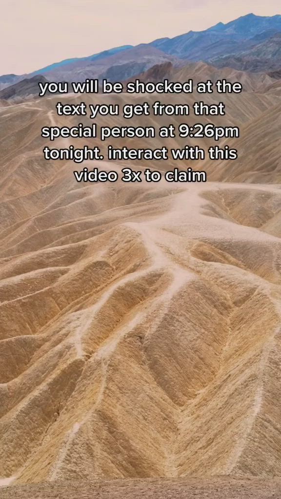 This may contain: an aerial view of the desert with text that reads, you will be shocked at the text you get from that special person at 9 29pm tonight