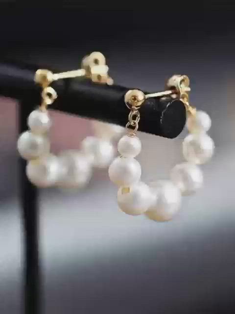 This contains an image of: Summer promotion- Pearl earrings