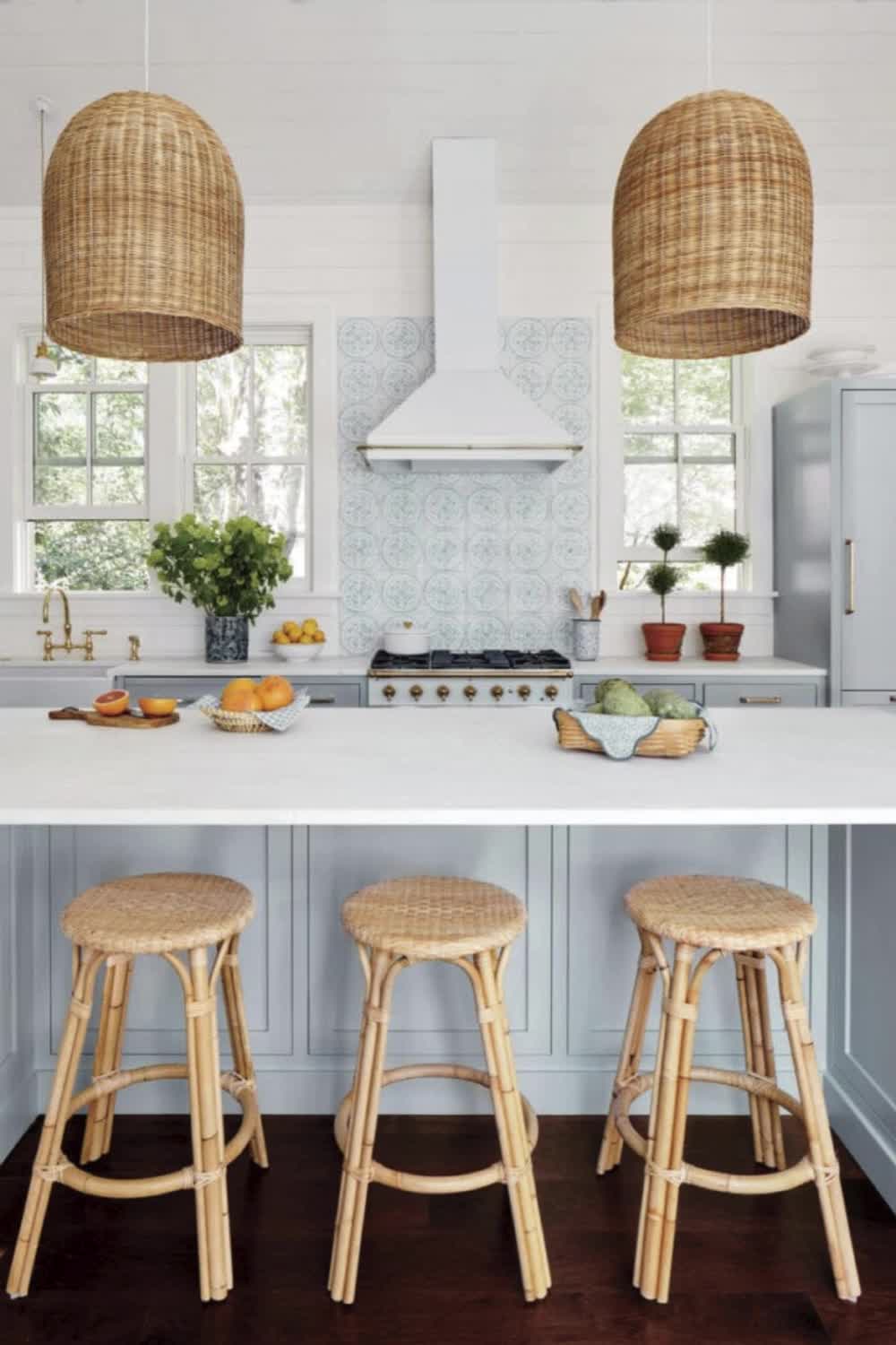 Light blue kitchen cabinet colors bring a refreshing and airy vibe to any kitchen, creating a calm and inviting atmosphere. Whether you're going for a coastal, modern, or traditional look, this soft hue adds elegance and tranquility to the space. Have you considered how light blue can complement your kitchen's countertops and backsplash? This color choice is not only timeless but also versatile enough to blend with a variety of design styles.  
#kitchendecor #lightbluecabinets #homeinspiration